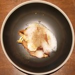 ル スプートニク - ランチコース 7128円 のフォアグラ、茸のクレープ、トリュフ、ポーチドエッグ、キノコアイス、キノコソテー