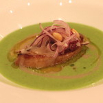 リストランテ エッフェ - 二皿目の前菜　野生のルーコラのスープ　(2015/09)