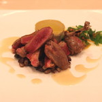 リストランテ エッフェ - セコンド・ピアット　ブレス産の鳩の胸肉、もも肉、内臓（砂肝、心臓、レバー）のロースト　(2015/09)