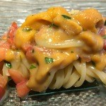 雲丹とトマトのパスタ