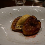 秋田牛鉄板焼 銀座五明 - 無花果となんとかのアイス・・うかい亭の定番らしい。