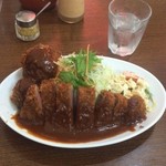 洋食の朝日 - ビフカツ+メンチ、コロッケ