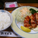 くいしん坊 - 海老ベーコン巻き定食 1600円