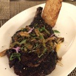 RAYA - ④ナチュラルプライムリブニューヨーク・アメリカイチョウガニとポテトピューレ・グリルドピクルスオニオン・チポトレオランデーズ・チミチュリトリュフソース　54＄