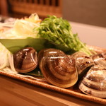 桑名産天然蛤料理 貝新商店 - しゃぶしゃぶの桑名産天然蛤