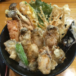 宝 - 牡蠣天丼 ランチ1400円