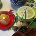 つる幸 - フォアグラとりんごのゼリー寄せ、零余子