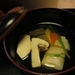 能登でとれたモミジ鯛と松茸