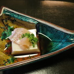 つる幸 - 鱈の白子豆腐　ハタハタの酢漬け