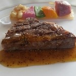 43351429 - 国産牛炭火焼き醤油粒マスタードソース〔15/10/18撮影〕