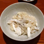 御料理 樋渡 - ワタリガニの炊き込みご飯