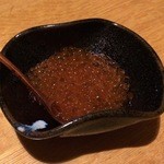 御料理 樋渡 - いくらをかけて頂きます。