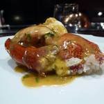 秋田牛鉄板焼 銀座五明 - オマールの爪・・。