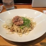 らーめん芝浜 - 生揚醬油の低加水麺まぜそば