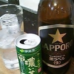 宮川橋もつ肉店 - 2015年9月：大瓶＆緑茶割り