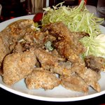 レバニラ定食 kei楽 - ボリューム満天ふんわりしっとりの「レバ唐」！！