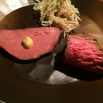 焼肉うしごろ - クリのローストビーフ・ハツ・白センマイ