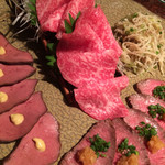 焼肉うしごろ - リブシン・クリのローストビーフ・ハツ・白センマイ