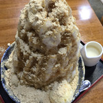 目白 志むら - かき氷 黒みつきなこ 白玉+ミルク+アイストッピング 1050円