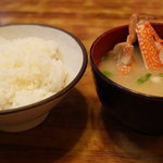 弥次喜多 - ご飯とカニの味噌汁