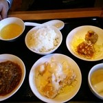 侑膳 - ランチチョイス挽肉と海老マヨ