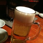 七輪焼肉 安安 - 生ビール（アサヒスーパードライ/290円）