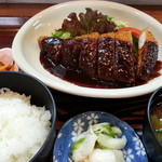 江戸川 - 味噌カツ定食　1200円