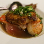 水の謌 - フォアグラ、タラバホタテのポワレポトフ仕立て（メイン