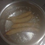 セント シュバイン - 2015年10月：テイクアウトしたソーセージはボイルしました