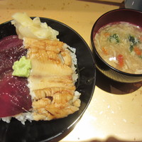 鮨 からく - づけ穴子丼＠1500円(税込み)