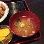 食堂みやもと - 味噌汁。