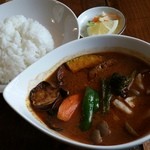 ジャック イン ザ ボックス - 野菜カレードリンク付き（980円）です。2015年9月