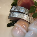 ふく田 - しめ鯖とイカうに巻き