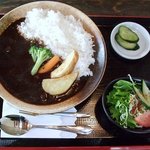 Tamaya - 辛口黒カレー　900円。ランチは珈琲サービス。