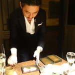 焼肉うしごろ - リブシンに雲丹を包んでくれます