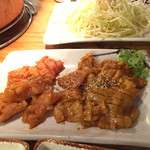 炭火焼肉ホルモン 徳臓 - 2015.10. 上ミノ＆ミノ　それぞれハーフ