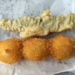 Tempura Fukuya - オクラ 70円・うずら 60円