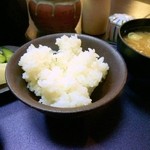 とんかつ なかお - 自分で盛りつけるご飯。