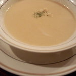 「ランチステーキ」の「スープ」。