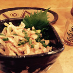Sumibiyaki Tori Ganta - かわポン酢を日本一辛い黄金一味で。