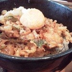 旬彩 天ぷら 心来(しんら） - 心来かき揚げ丼のアップ