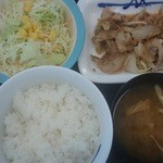 松屋 - 豚バラ生姜焼き定食590円