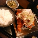 バードマン - 大好きなねぎ塩定食。何故かお蕎麦がついてくる。美味しいけど…ちょっと多い(;^_^A