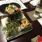 旬菜 おぐら家 - あん肝の燻製とあん肝ポン酢