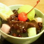月ヶ瀬 - 抹茶クリームあんみつ815円