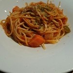 伊太利亜市場BAR - 緑黄色野菜の菜園風トマトソース  スパゲッティ