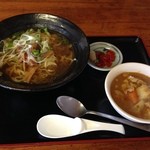 てっちゃん - とり塩ラーメン+ミニカレー丼　￥500