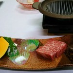 かみくら - 台の物：前沢牛ステーキ・野菜色々