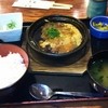 鍛冶屋 文蔵 - 豚ロースカツの卵とじ定食(780円)