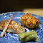 新ばし 星野 - のどぐろ、九条葱と鱧の南蛮焼き